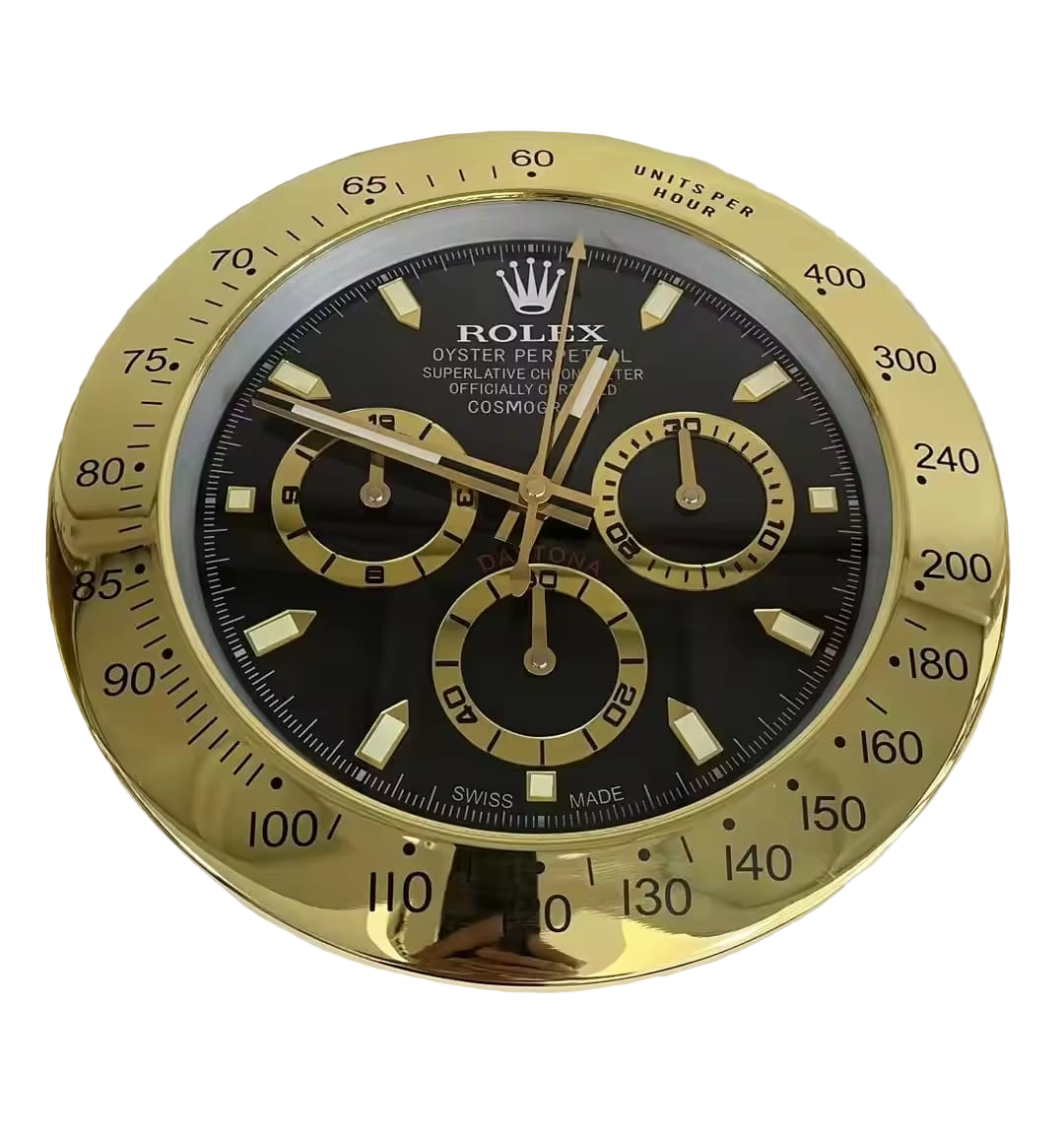 Reloj de Pared Rolex Daytona Oro Esfera Negra