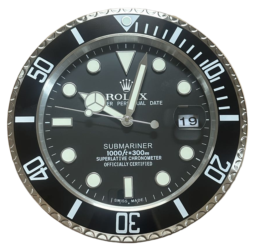 Reloj de Pared Rolex Submariner Negro