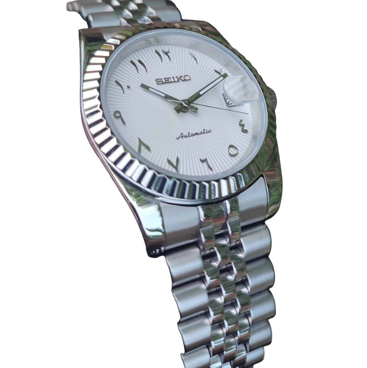 Seiko Mod Arabic Dial Blanco